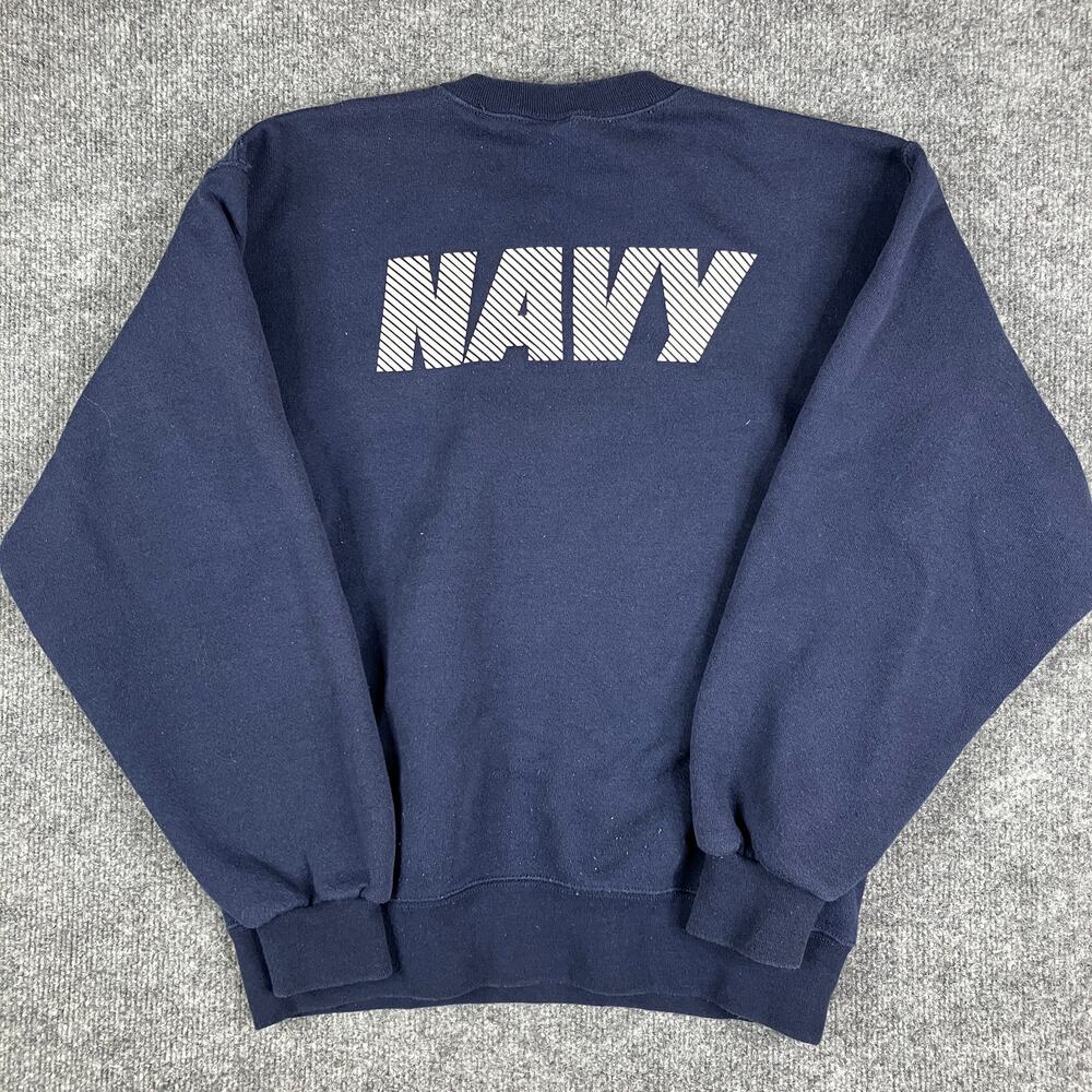Soffe U.S. Navy Sweatshirt Mens Size S Blue‎ Crewneck Pullover Military Vintage